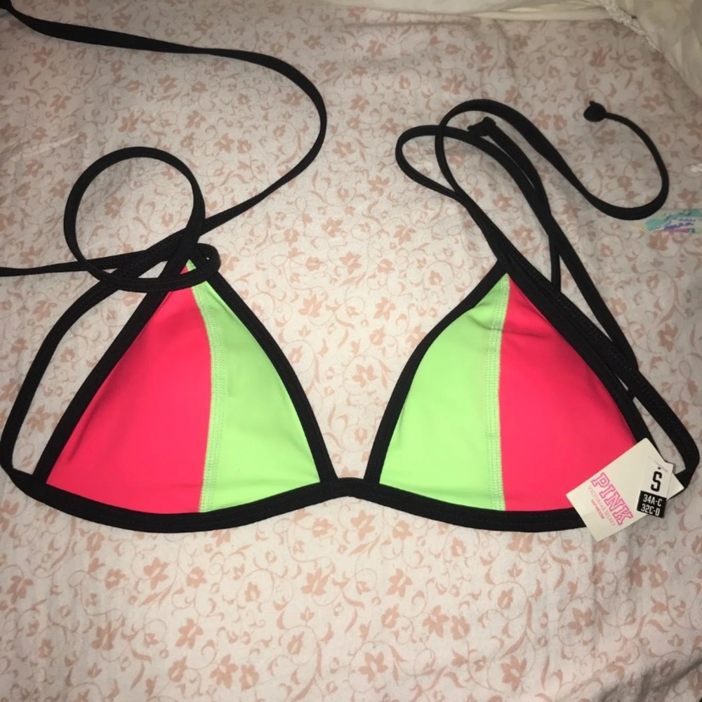 Pink bikini top